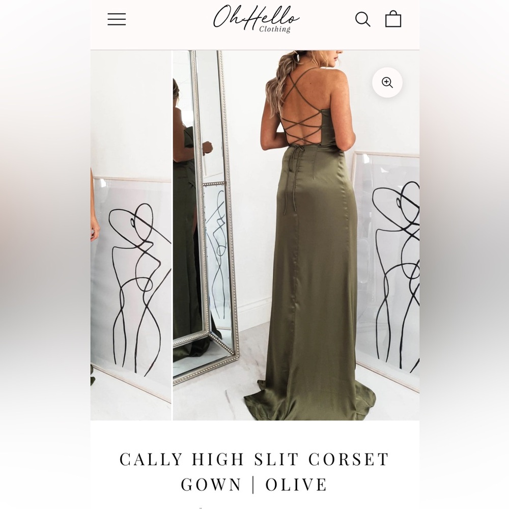 Ladivine Olive Green Maxi Dress - Picture 7 of 11